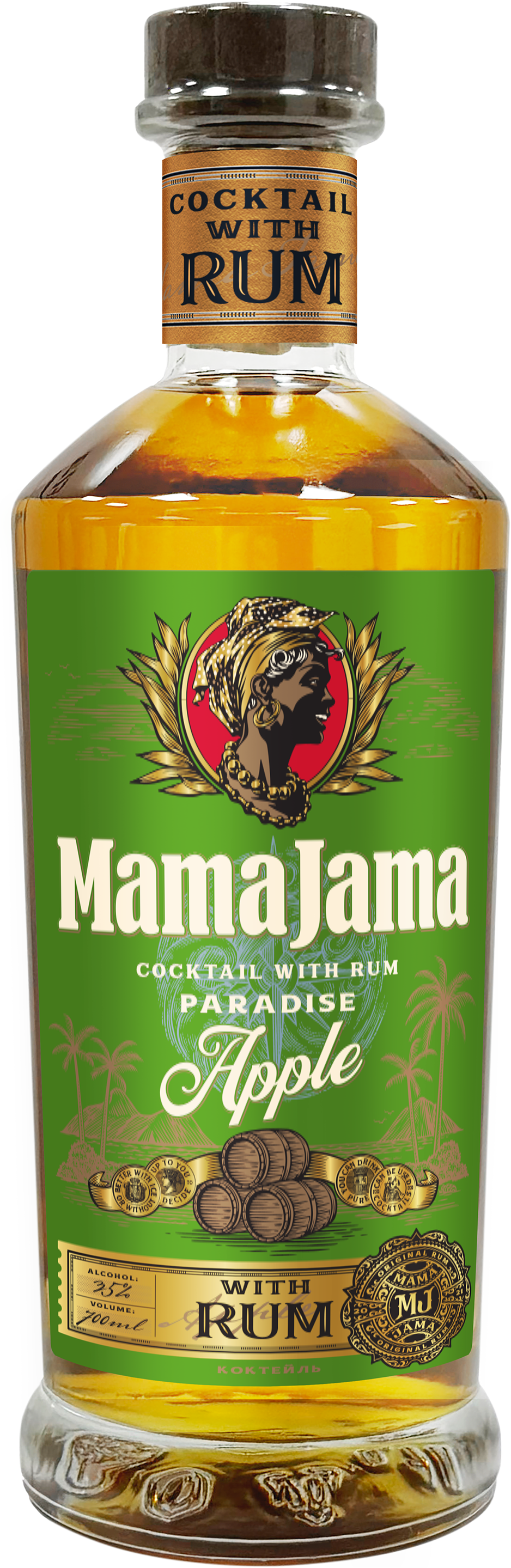 Коктейль "Ромовый напиток Mama Jama Paradise Apple"